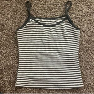 Striped Black and White Women's Top